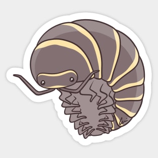 Yellow Zebra Isopod Or Zebra Pillbug - Armadillidium Maculatum Sticker